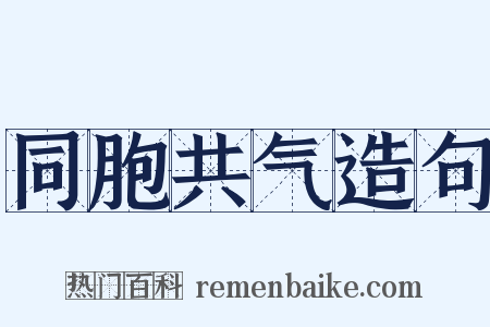 同胞共气造句是什么意思的图片
